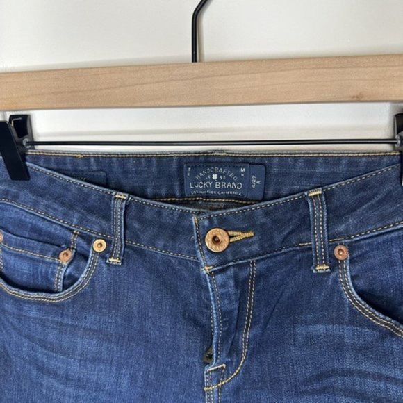 Womens Lucky Brand Lolita Skinny Dark‎ Wash Blue Jeans Pants Size 4 R EUC - Picture 3 of 3